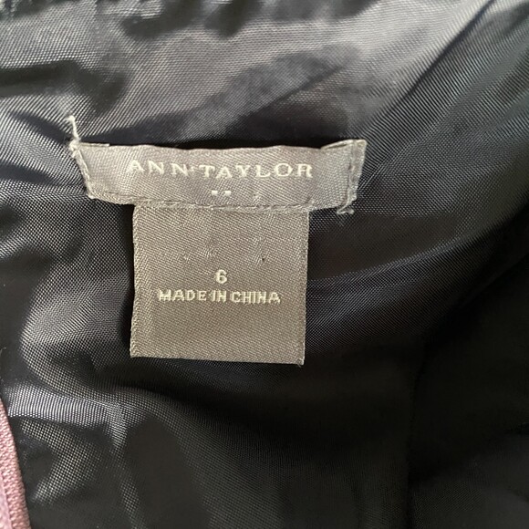 VTG Ann Taylor Purple Tweed Cap Sleeve Sheath Lined Corpcore Officecore Dress 6 - Picture 3 of 10